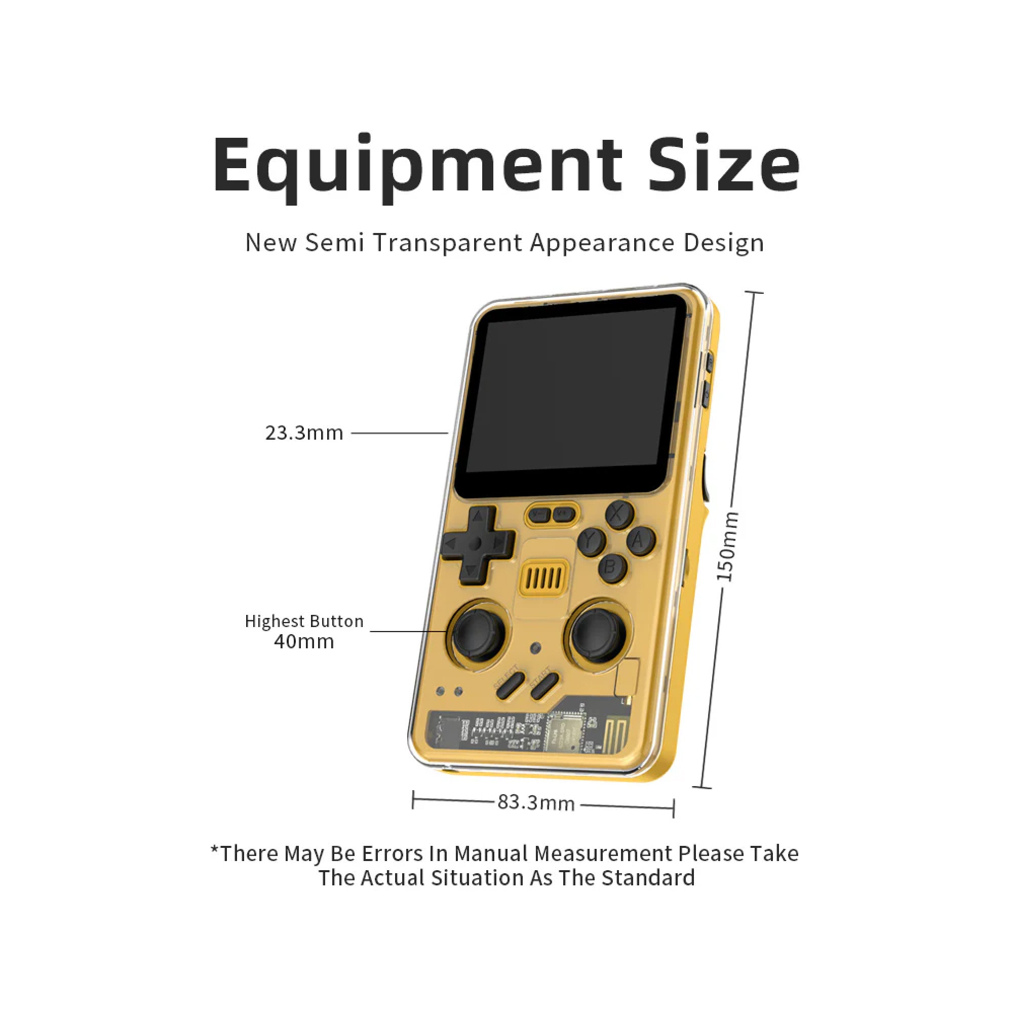 Портативная игровая приставка POWKIDDY RGB20 PRO (Yellow)